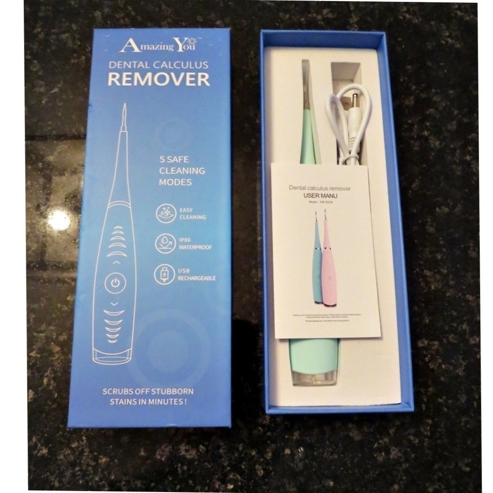 Scrubs Stubborn Stains Dental Calculus Remover 5 Cleaning Modes USB Rechargeable - Picture 2 of 6